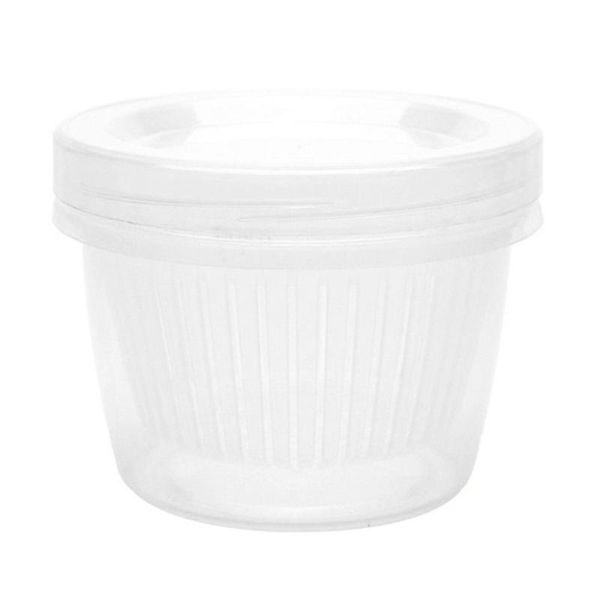 

storage bottles & jars ginger garlic green onion box fresh-keeping household portable round transparent draining double-layer bowl