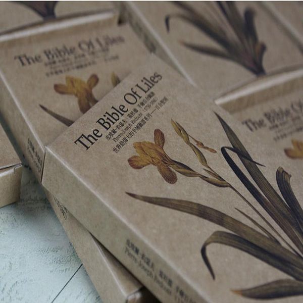 

greeting cards 4packs vintage garden cowhide painted flowers plant system postcard hand painting postcards wish card fashion gift