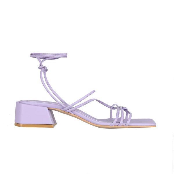 

sandals purple heel lace-up 4.5 cm, Black