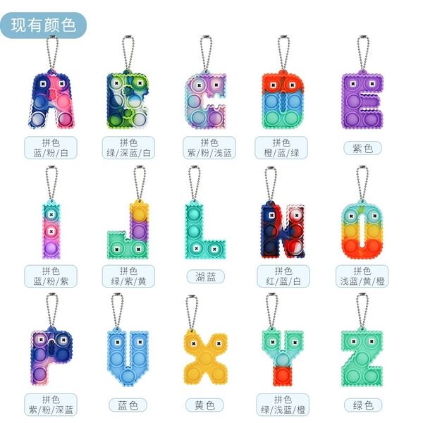 

rat killing pioneer key chain pendant silicone puzzle decompression toy cartoon letter finger bubble music