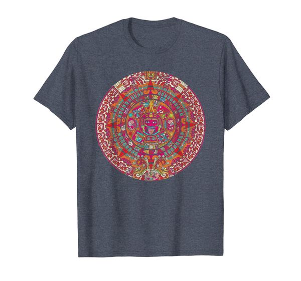 

Aztec Calendar Sun Stone Mexican Art Native Maya Mayans Tee, Mainly pictures