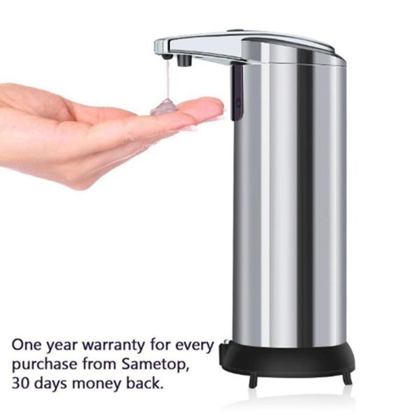 

250ml automatic soap dispenser infrared touchless motion bathroom smart sensor liquid stainless steel dispensers