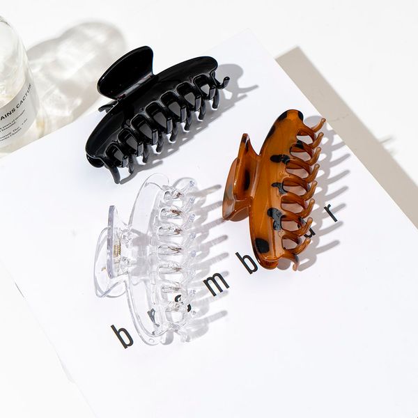 

fashion large plate hair clip simple fashion wild keel leopard hair clip back head clip woman hair accessories, Golden;silver