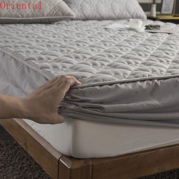 

sheets & sets thicken quilted mattress cover king queen bed fitted sheet anti-bacteria er air-permeable pad