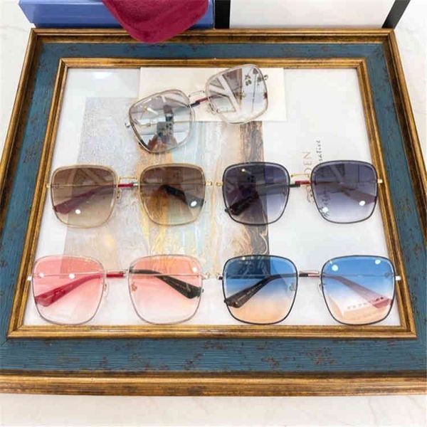 

designer sunglasses net red polygon large box thin fashion trend can be equipped with myopia lens gg0445o, White;black