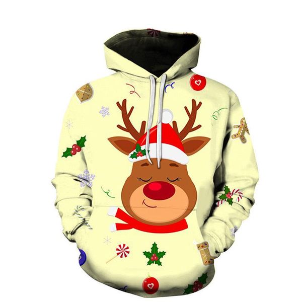 

women's hoodies & sweatshirts 3d printed christmas mascot ladies and men personality trend spring autumn fashion hoodie ins style outdo, Black