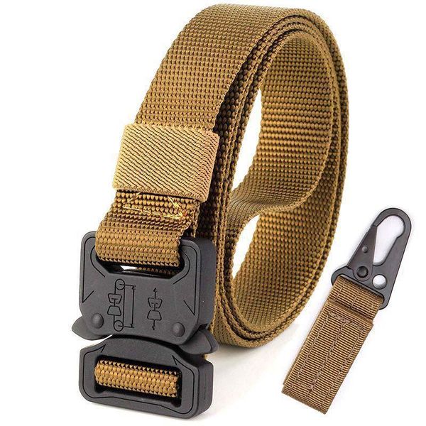 

waist support nylon swat tactical combat belt men casual molle duty gear army military canvas jeans metal insert buckle width 2.8cm, Black;gray