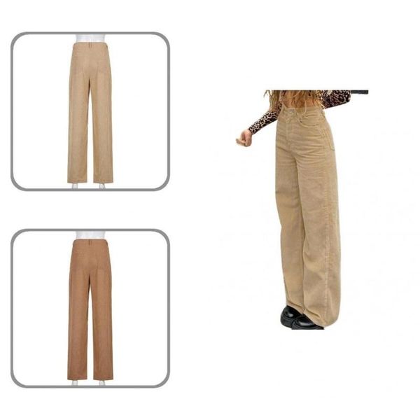 

women's pants & capris skin-friendly classic ribbed wide leg women trousers lightweight casual straight for training, Black;white