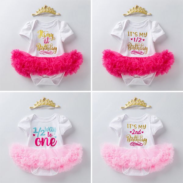 DHL 0-2 anni vestiti per bambina tutu per feste unicorno ragazze vestono neonati neonate 1 ° compleanno abiti per bambini boutique di abbigliamento