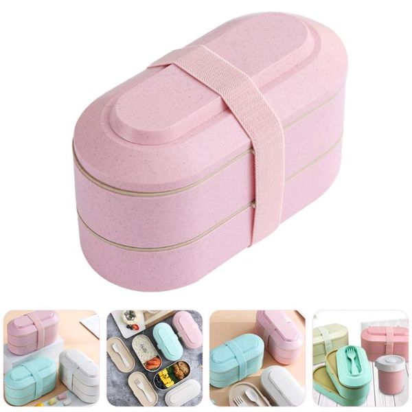 

dinnerware sets 1 pc multipurpose bento box simple wheat straw odorless bowl
