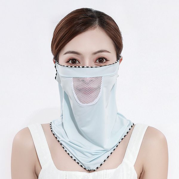 

female sunscreen full ice silk nose and mouth halo summer face mask neck