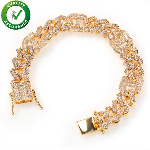 

charm bracelet gold silver mens necklace diamond tennis chain luxury designer hip hop jewelry bling cuban link rapper fashion accessories dj, Black