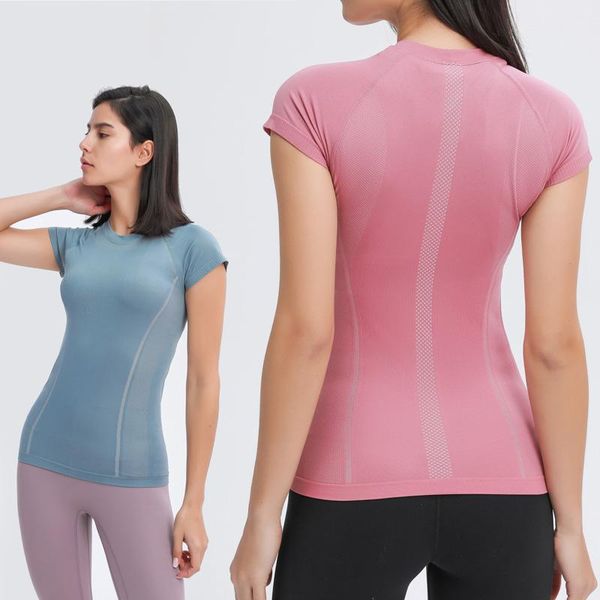 

yoga outfit running short sleeve tight moisture absorption breathable cotton ammonia fitness clothes t-shirt