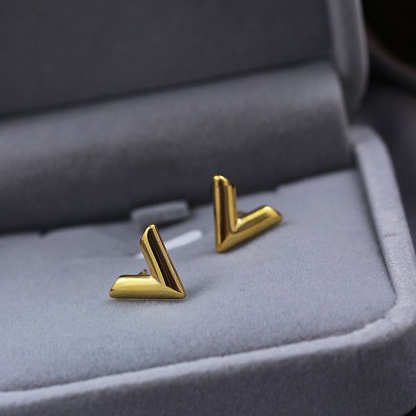 

20 design mix wholesale small letter stud earring 18k rose gold silver studs earrings women wedding party jewelry, Golden;silver