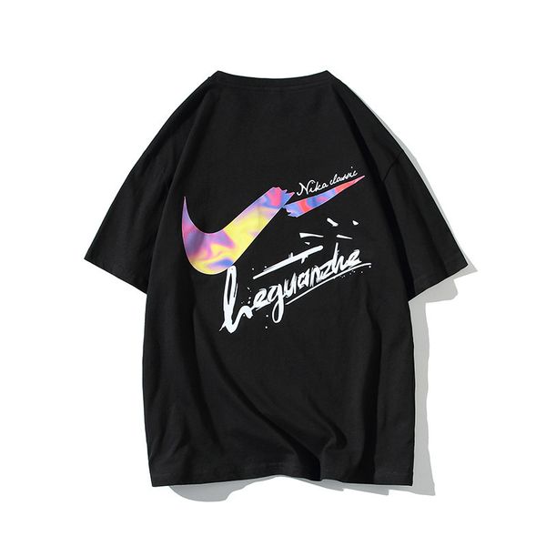 

2021 new summer oversize short sleeve t-shirt, White;black