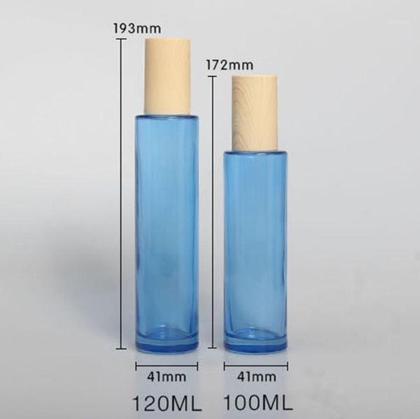 

storage bottles & jars frosted green/blue glass 120ml skin care packaging bottle