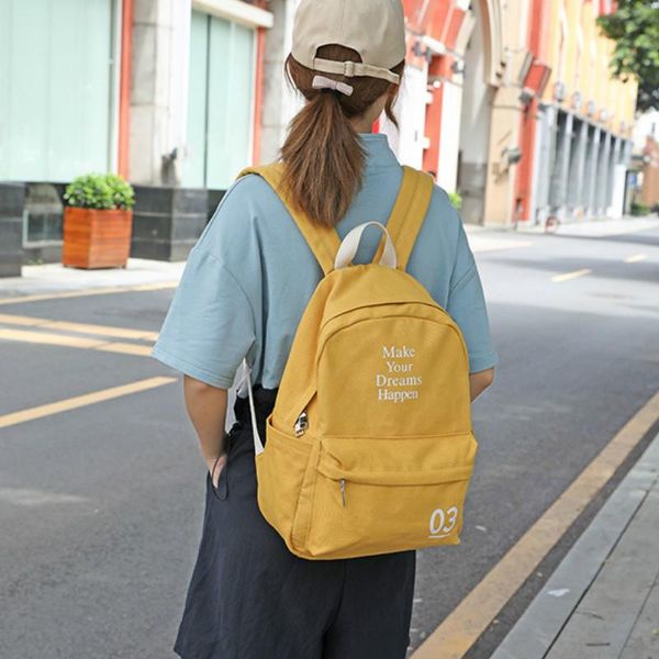backpack korean women canvas school bag female computer backpacks for teenagers girls