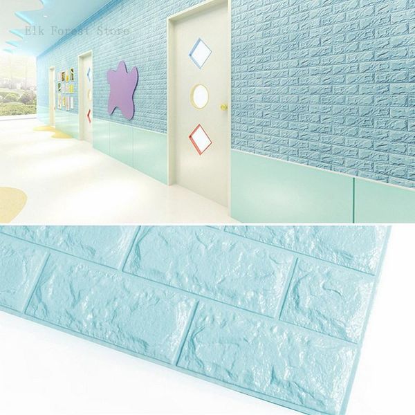 

3d wallpaper brick diy stickers children's room kitchen self-adhesive tv background decoration waterproof wall sticke wallpapers