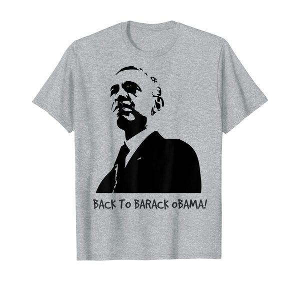 

back to barack obama black t-shirt, White;black