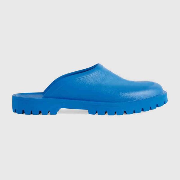 

luxury designer slippers women men sandals hollow pattern rubber platform groove sole waterproof moccasins casual shoes fashion, Black