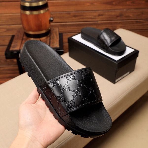 

high version 2021 fashionable men shoes slippers korean one line lazy soft soled casual beach, Black