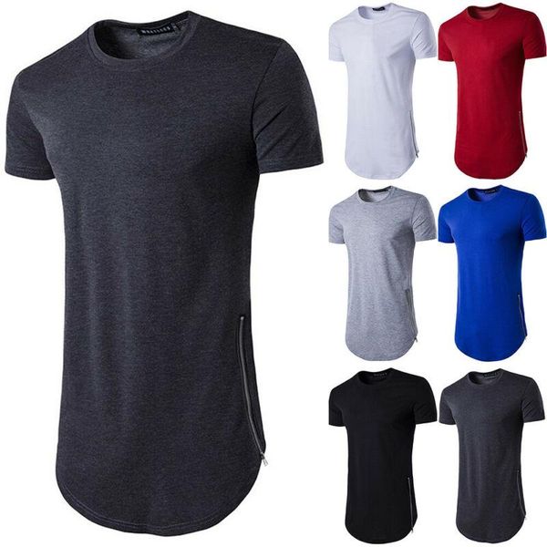 

men's cotton blend solid t shirt summer short sleeve beach party casual shirts t-shirts, White;black