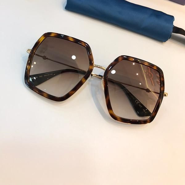 

popular women 0106 sunglasses square big frame summer generous style mixed color frame 0106s sunglasses uv protection lens, White;black