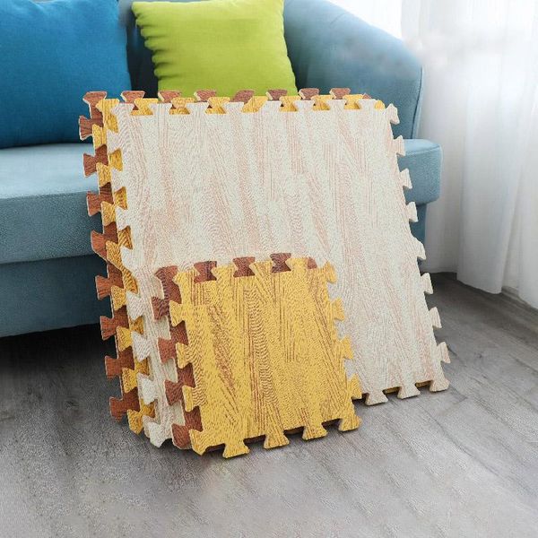 

baby eva foam play puzzle mats wood grain printed floor carpet children educational exercise climbing pad rug 4/8/12/16pcs carpets