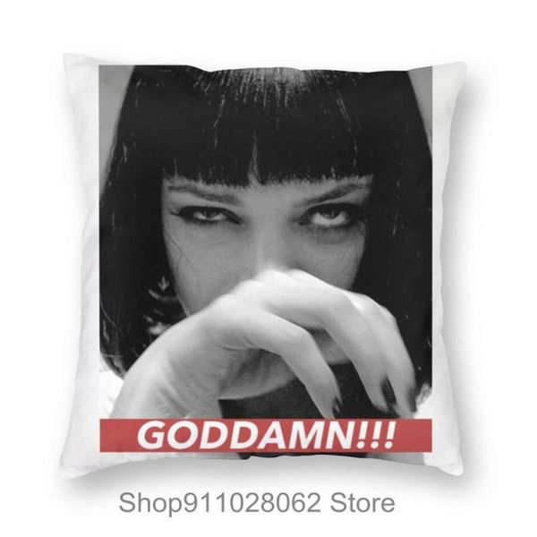 

mia wallace quentin movie pulp fiction throw pillows covers cases velvet pillowcase cushion cervical bamboo reading lumbar pet cushion/decor
