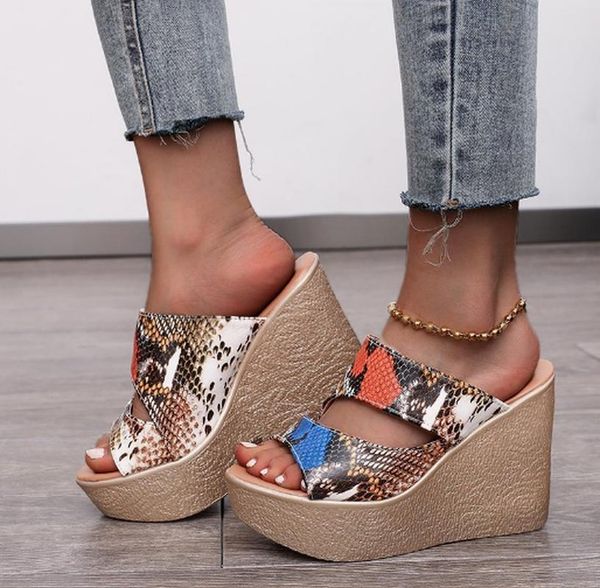 

dress shoes wedges high heel outdoor woman sandals slippers slides women summer plus size sandalias mujer sapato feminino sa0457, Black