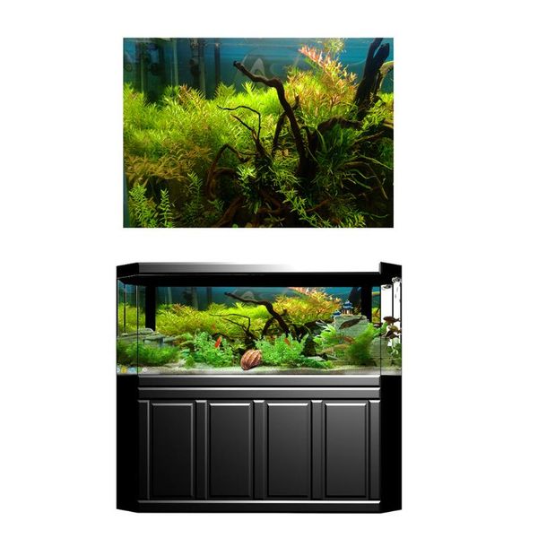 

material, aquarium background poster 3d fish tank decorations landscape - many sizes to choose