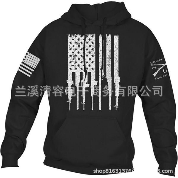 

2020 new wear spring and autumn men's casual round neck printed sweater, Black