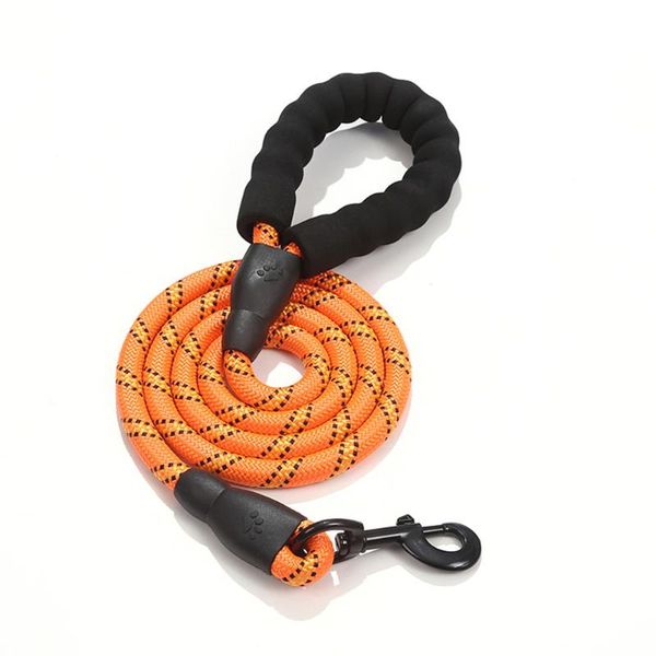 

solid dog leash for large dogs pet puppy walking training lead rope durable nylon leads accessories colorful collars & leashes