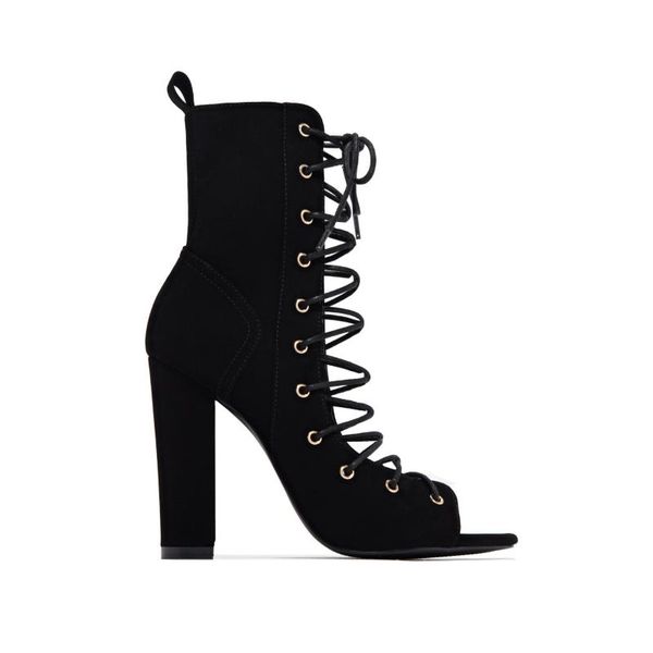 

boots chalaza coarse heel, Black