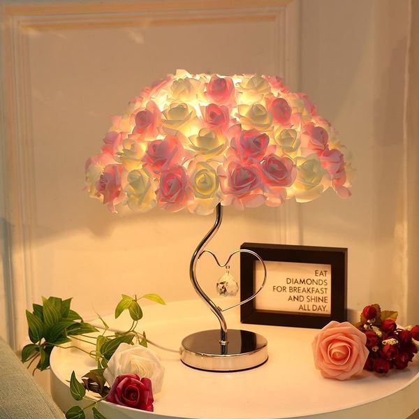 

book lights rose flower heart shape table lamp color and brightness are adjustable with remote control create a stunningly romantic atmosphe