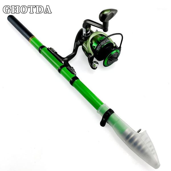 

carbon fiber spinning fishing rod and 14bb reel combo mini pole kit boat rods1