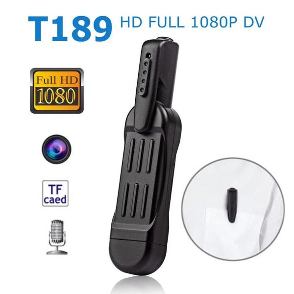 

mini camera t189 full hd 1080p camcorder wearable small pen dvr digital dv espia support 32gb card cameras