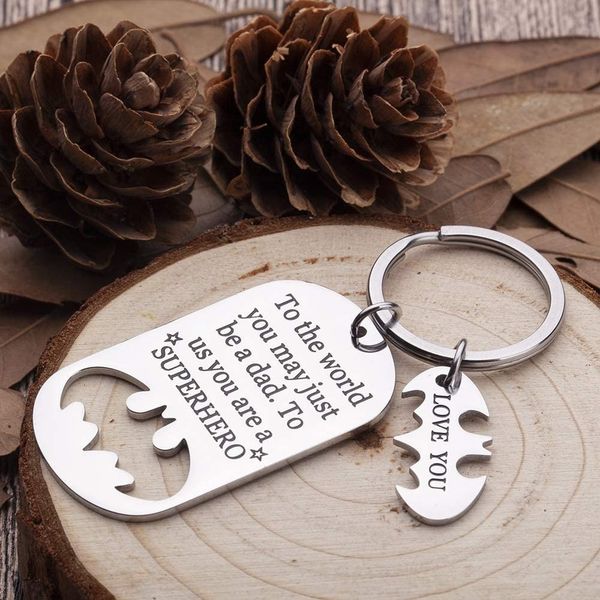 

10Pieces/Lot Fathers Day Gifts Dad Birthday Keychain for Daddy Step Dad To Be Husband From Daughter Son Wife Kids I Love You Key Ring Penda