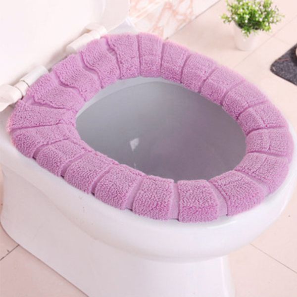 Мягкая толстая крышка для сиденья туалета для ванной комнаты для ванной комнаты теплые растягиваемые волокна.