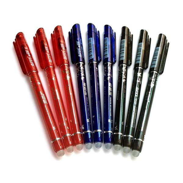 

gel pens 6pcs/36pcs erasable pen blue black red ink washable handle office school writing stationery 0.5mm refill rod