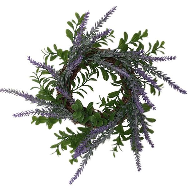 

artificial lavender wreath, door wreath for front window wall home diy garden office party wedding festival decor decorative flowers & wreat
