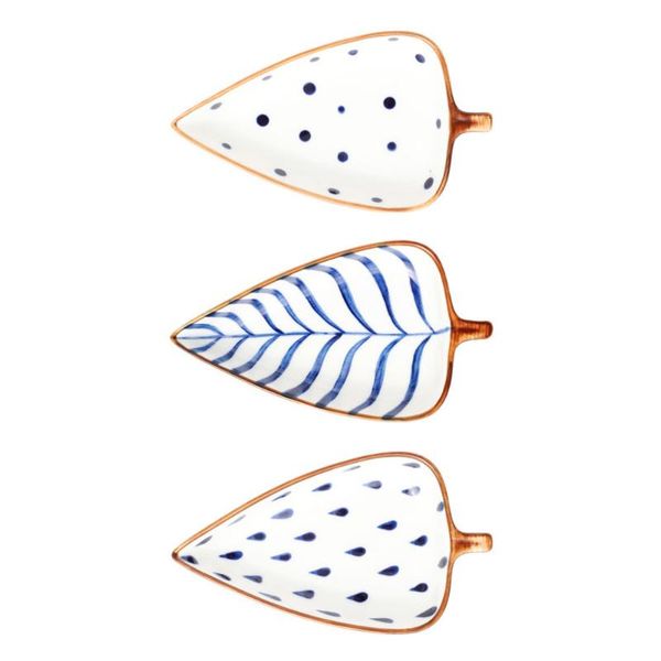 

3pcs ceramic dish mini sauce kitchen appetizer plate (random style) bowls