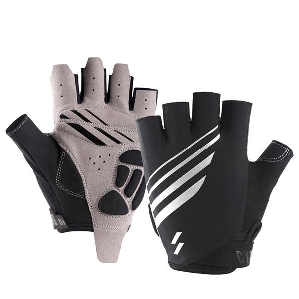 

bicycle gloves cycling outdoor fingerless men accessories equipment breathable motorcycle, Black