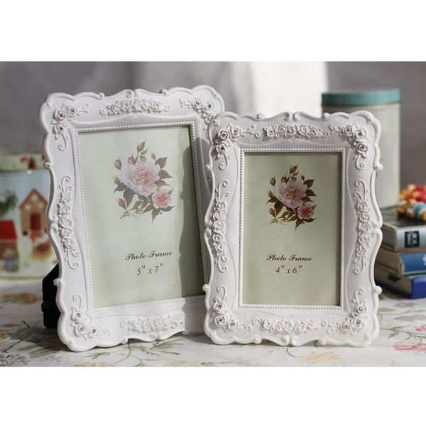 

frames 6/7/8/10 inch wedding po for deskpastoral style white frame family picture rose carved collage