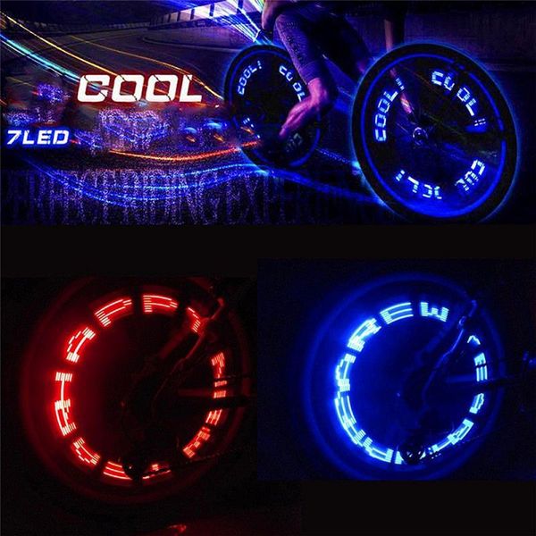 

bicycle wheels / double-sensing double-sided mountain bike 7led letter nozzle lamp riding equipment lights