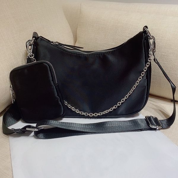 

2021 luxurys designers half moon bags canvas hobo for women shoulder bag chest pack lady tote chains handbags presbyopic purse messenger bag