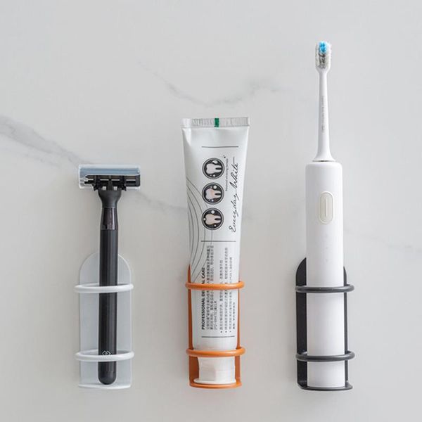 

wall-mounted toothbrush storage rack electric holder wall bathroom organizer for supplies holders