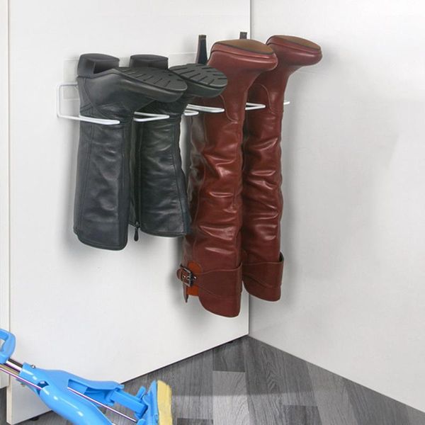 

multifunction long boots wall mount shoe rack support wall-mounted dust-proof storage lb88 clothing & wardrobe