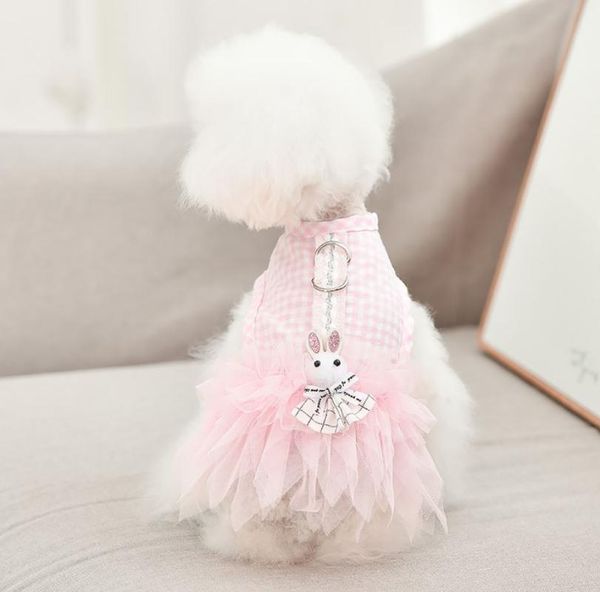

dog apparel cat dress tutu plaid&bow pet puppy skirt spring/summer clothes 5 sizes