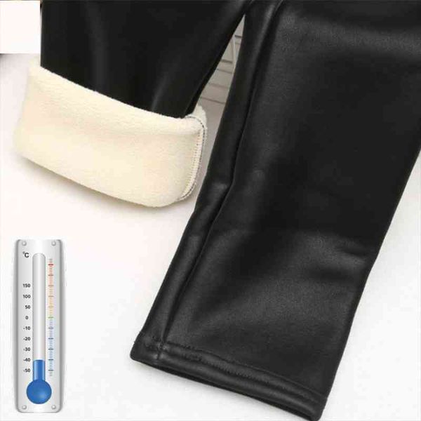 

wool faux leather leggings solid brushed black for casual stretchy pu legging push up butt ouc1685